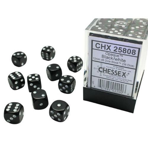 Chessex: 12mm D6 Dice Block