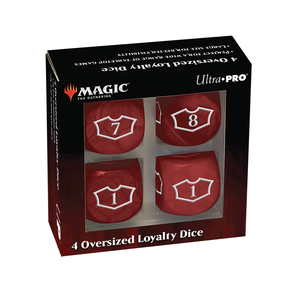 Deluxe D6 Loyalty Dice Set (4ct) with 7-12 for Magic: The Gathering