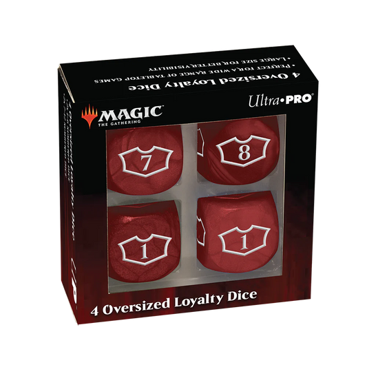 Deluxe D6 Loyalty Dice Set (4ct) with 7-12 for Magic: The Gathering