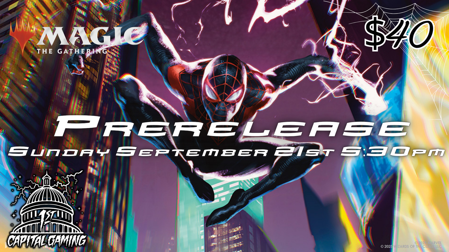 Spiderman: Sealed Prerelease Event - Sunday, September 21, at 5:30PM - York