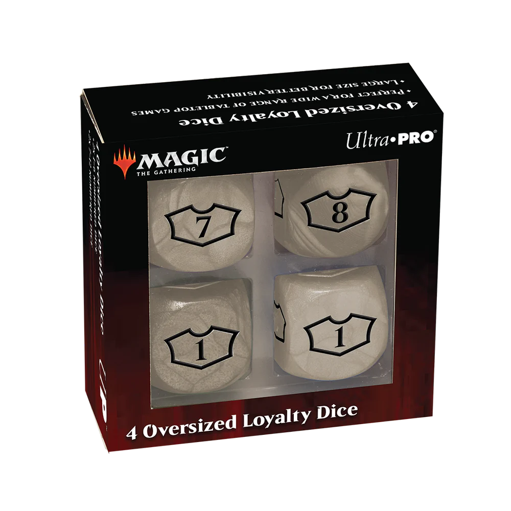 Deluxe D6 Loyalty Dice Set (4ct) with 7-12 for Magic: The Gathering
