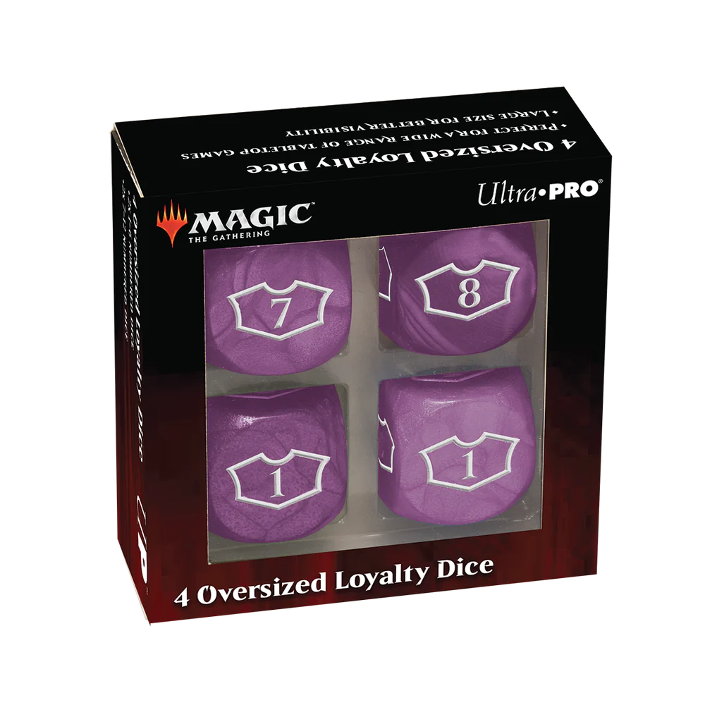 Deluxe D6 Loyalty Dice Set (4ct) with 7-12 for Magic: The Gathering