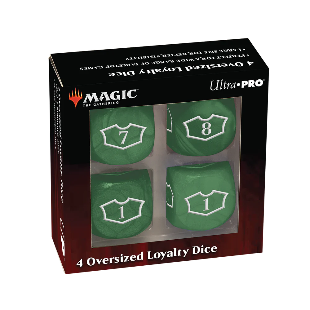 Deluxe D6 Loyalty Dice Set (4ct) with 7-12 for Magic: The Gathering
