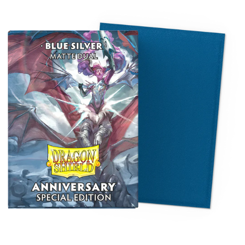 Dragon Shields: Matte Dual - Blue Silver Anniversary Special Edition (100)