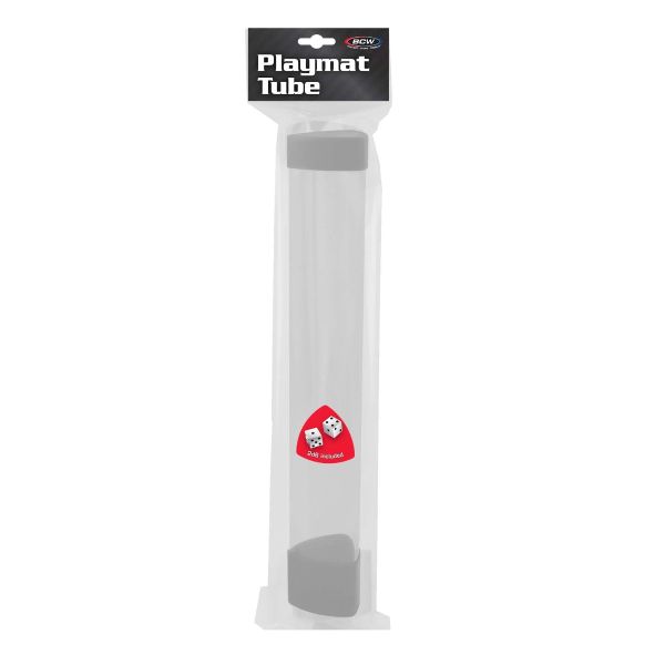 BCW Playmat Tube with Dice Cap - White