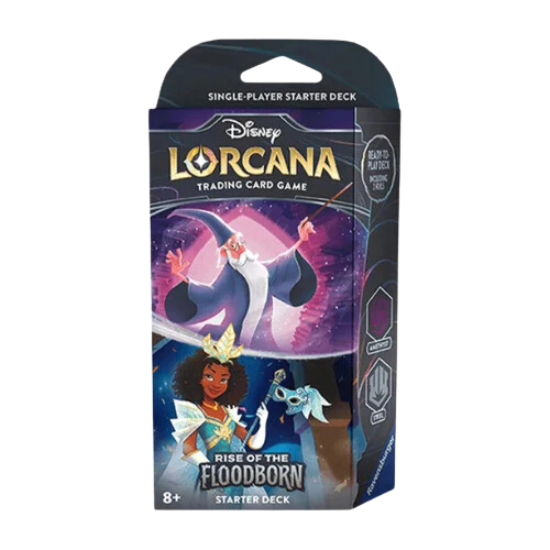 Disney Lorcana: Rise of the Floodborn Starter Deck(Amethyst & Steel)