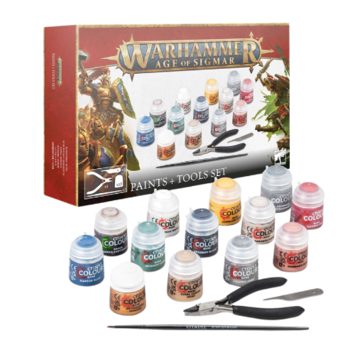 Warhammer Age Of Sigmar Paints + Tools Set