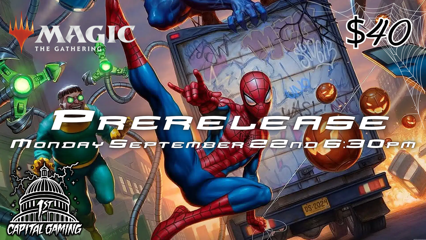 Spiderman: Sealed Prerelease Event - Monday, September 22, at 6:30PM - York