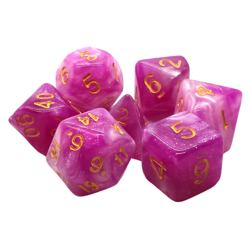 Old School Dice 7 Piece Dice Set