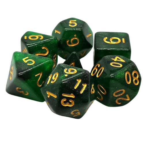 Old School Dice 7 Piece Dice Set