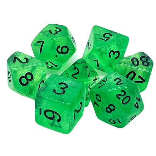 Old School Dice 7 Piece Dice Set