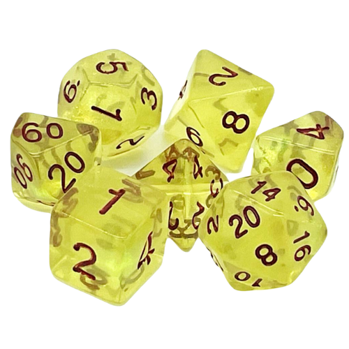 Old School Dice 7 Piece Dice Set