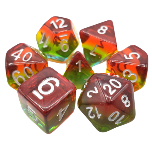 Old School Dice 7 Piece Dice Set