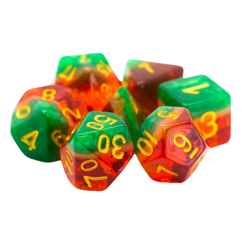 Old School Dice 7 Piece Dice Set