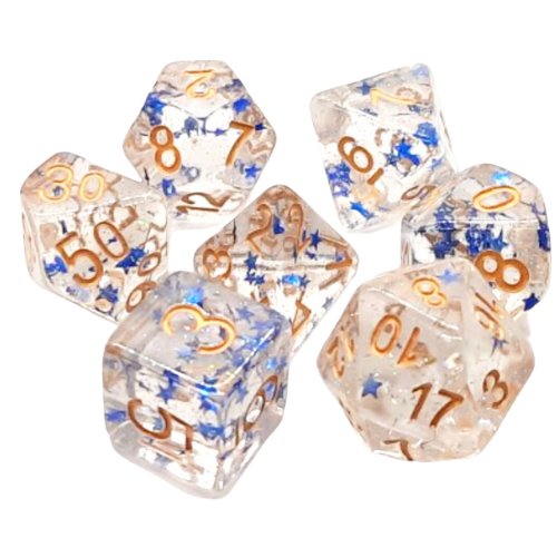 Old School Dice 7 Piece Dice Set