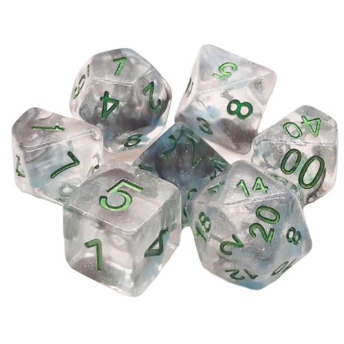 Old School Dice 7 Piece Dice Set