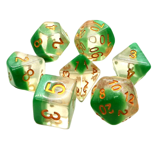 Old School Dice 7 Piece Dice Set