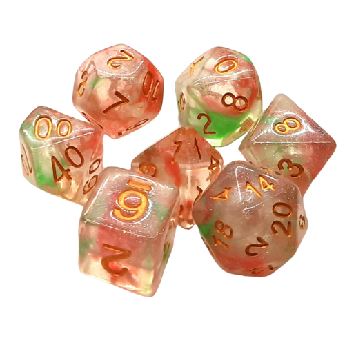 Old School Dice 7 Piece Dice Set