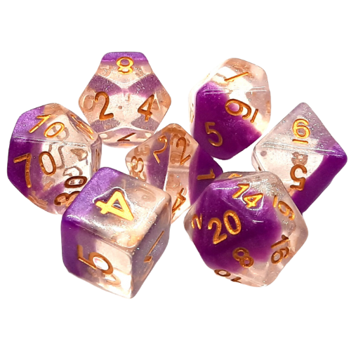 Old School Dice 7 Piece Dice Set