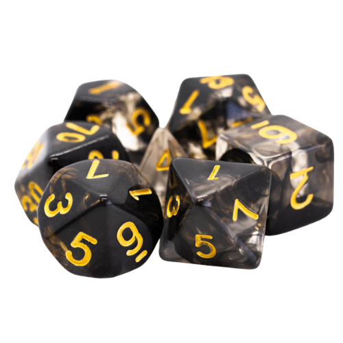 Old School Dice 7 Piece Dice Set