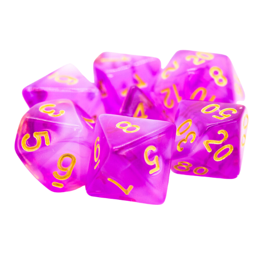 Old School Dice 7 Piece Dice Set