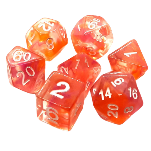 Old School Dice 7 Piece Dice Set