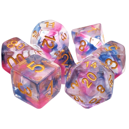 Old School Dice 7 Piece Dice Set