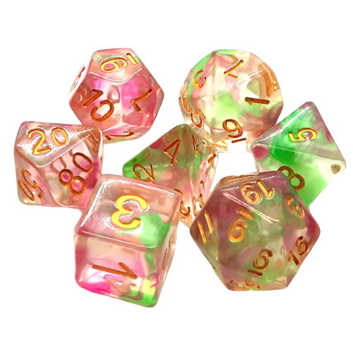 Old School Dice 7 Piece Dice Set