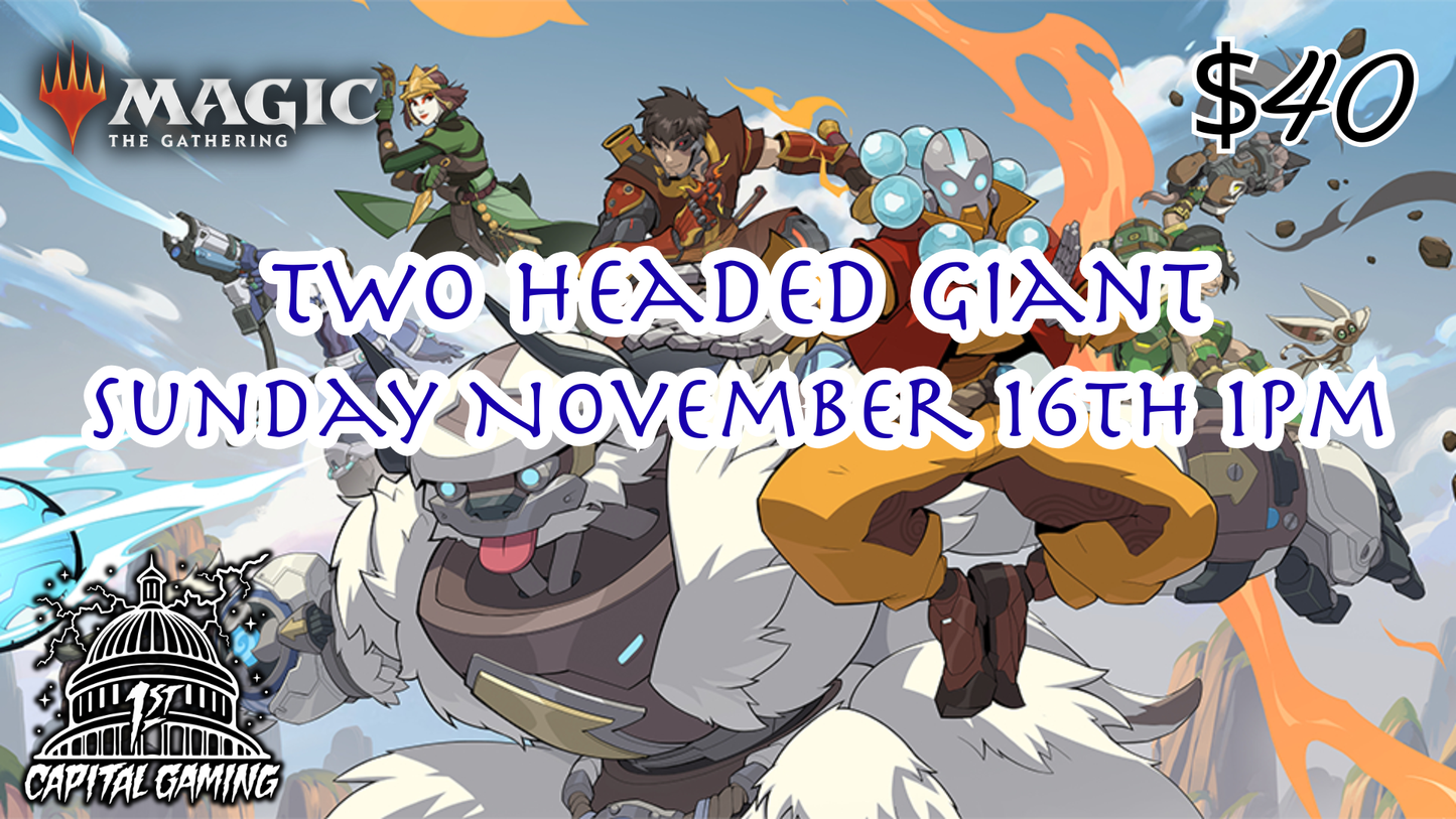 Avatar: Two Headed Giant Event - Sunday, November 16th, at 1PM - York