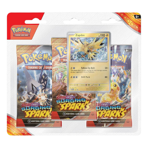 Surging Sparks 3 Pack Blisters [Styles Vary] - SV08: Surging Sparks (SV08)