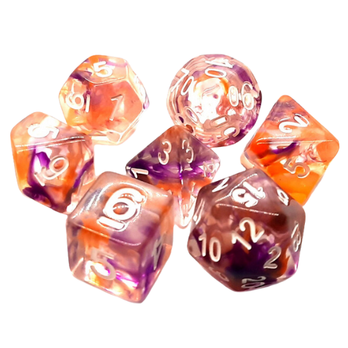 Old School Dice 7 Piece Dice Set